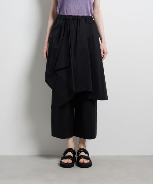 パンツ アシンメトリーレイヤードパンツ レディース_1
