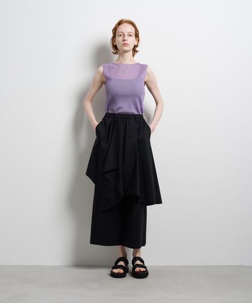 パンツ アシンメトリーレイヤードパンツ レディース_19