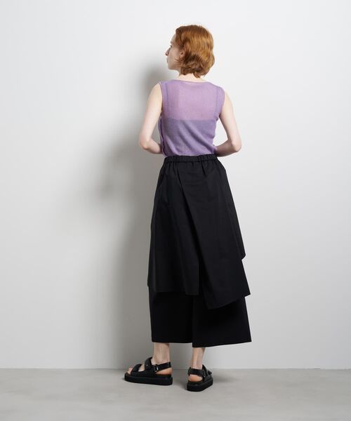 パンツ アシンメトリーレイヤードパンツ レディース_21