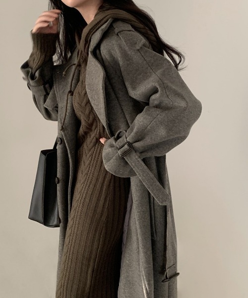 「N.s」 チェスターコート FREE チャコールグレー レディース_画像5