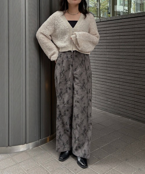 「&g'aime」 ニットカーディガン FREE チャコールグレー レディース_画像8