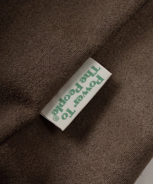 「POWER TO THE PEOPLE」 長袖カットソー L ダークブラウン レディース_画像6