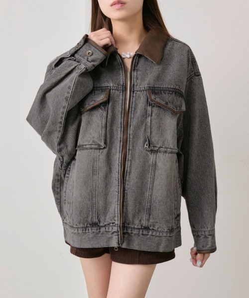 「OLIVE des OLIVE」 ブルゾン FREE ブルー レディース_画像2