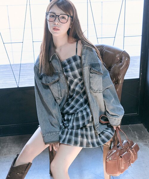 「OLIVE des OLIVE」 ブルゾン FREE ブルー レディース_画像4