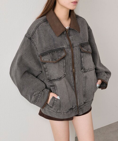 「OLIVE des OLIVE」 ブルゾン FREE ブルー レディース_画像8