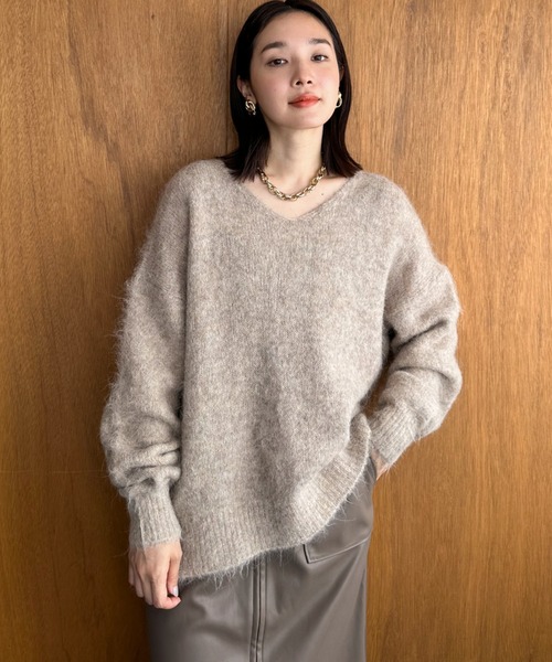 「DOUX ARCHIVES」 長袖ニット 38 ベージュ レディース_画像5