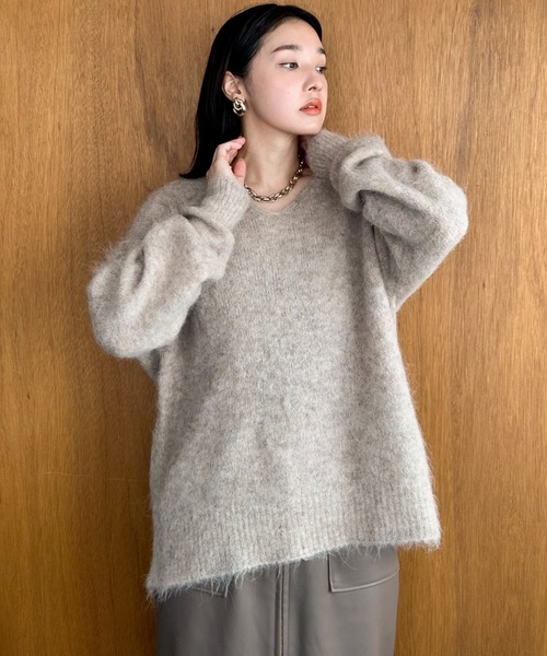 「DOUX ARCHIVES」 長袖ニット 38 ベージュ レディース_画像6