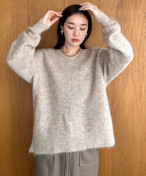 「DOUX ARCHIVES」 長袖ニット 38 ベージュ レディース_画像7