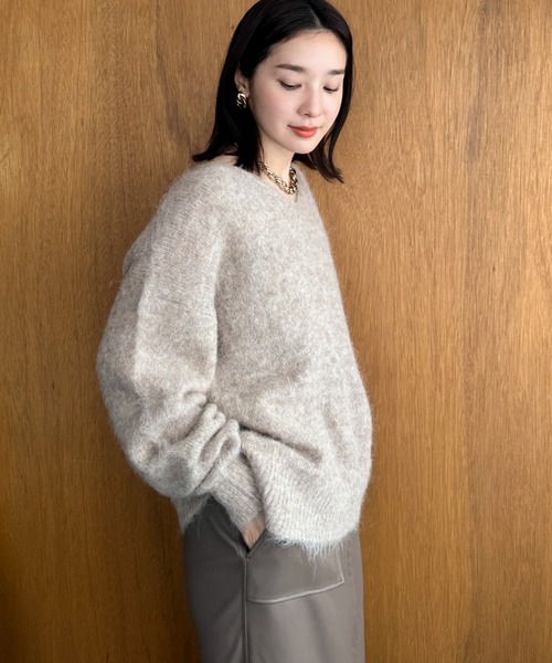 「DOUX ARCHIVES」 長袖ニット 38 ベージュ レディース_画像8