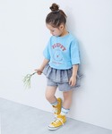 パンツ ふわっとティアード ライトオンスデニム...の詳細画像1