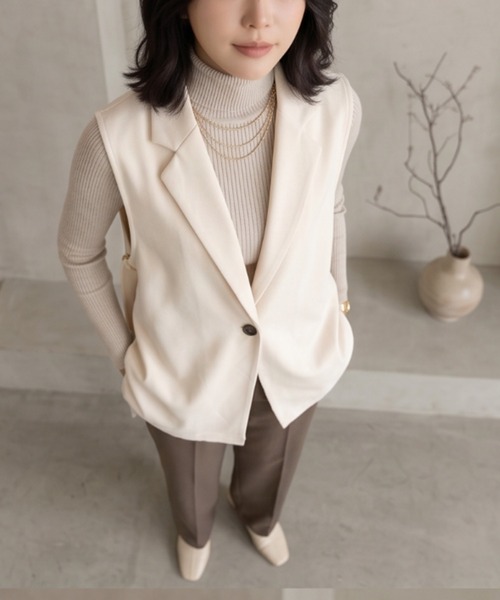 Belta attrice（ベルタアトリーチェ） ベスト ジレ テーラードカラー
