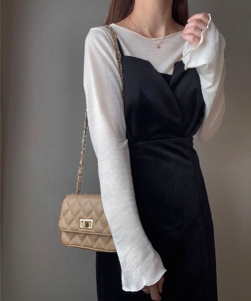 「FILLOU」 キャミソールワンピース MEDIUM アイボリー レディース_画像2