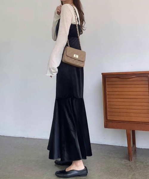 「FILLOU」 キャミソールワンピース MEDIUM アイボリー レディース_画像3
