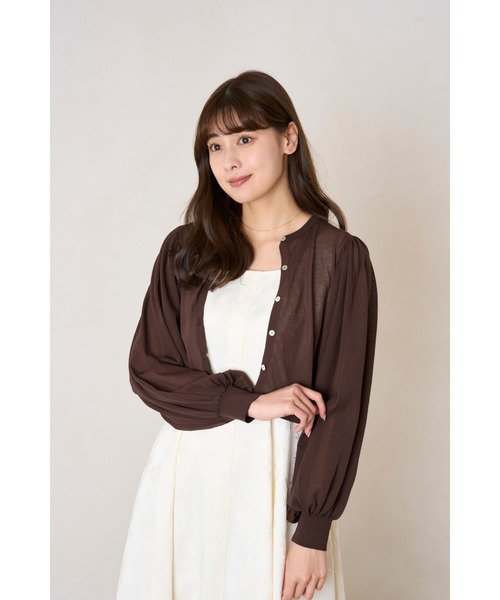 Her lip to カーディガン Volume Sleeve Sheer Knit Cardigan