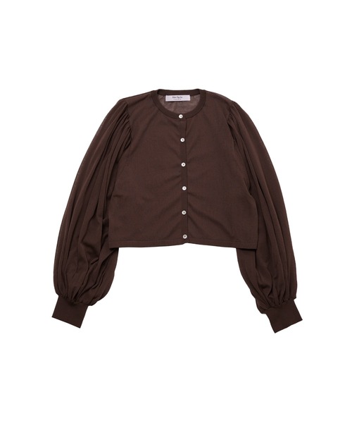 カーディガン herlipto Volume Sleeve Cardigan Volume Sleeve Sheer Knit Cardigan（カーディガン/ボレロ）｜Her lip