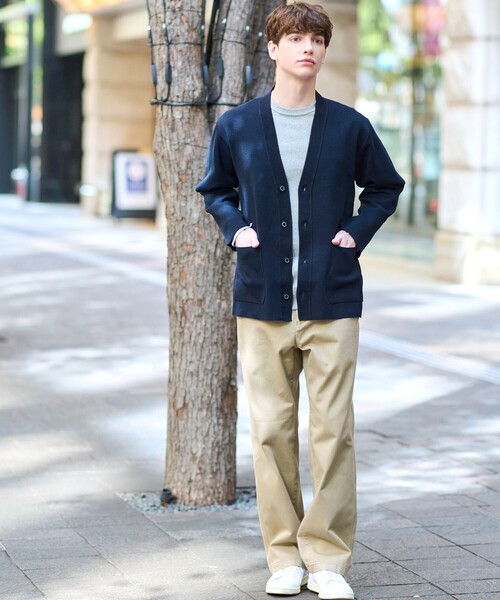 「DRESSTERIOR」 ニットカーディガン 91 オレンジ メンズ_画像2