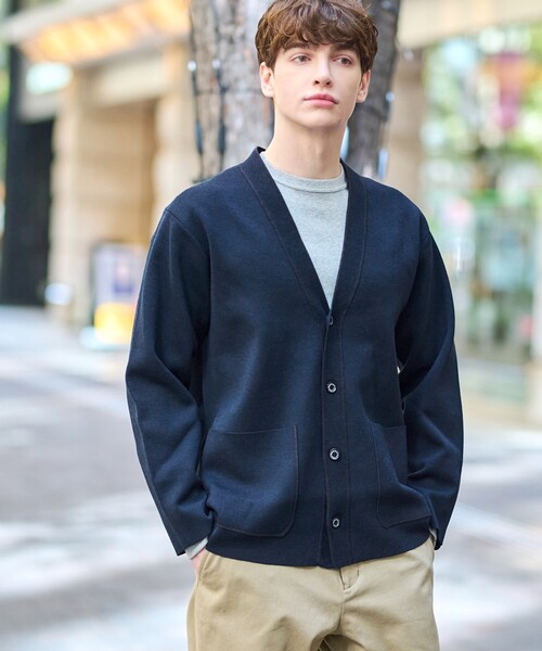 「DRESSTERIOR」 ニットカーディガン 91 オレンジ メンズ_画像5