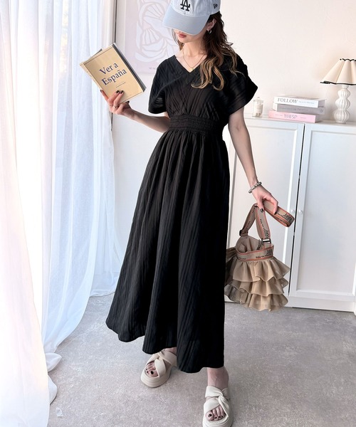 「classicalelf」 半袖ワンピース LARGE ベージュ レディース_画像4