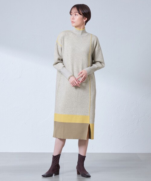 「CAST:」 ニットワンピース M ネイビー レディース_画像2