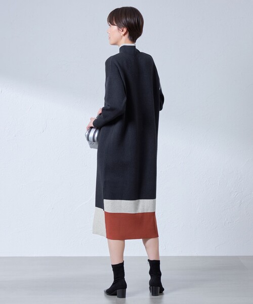 「CAST:」 ニットワンピース M ネイビー レディース_画像5