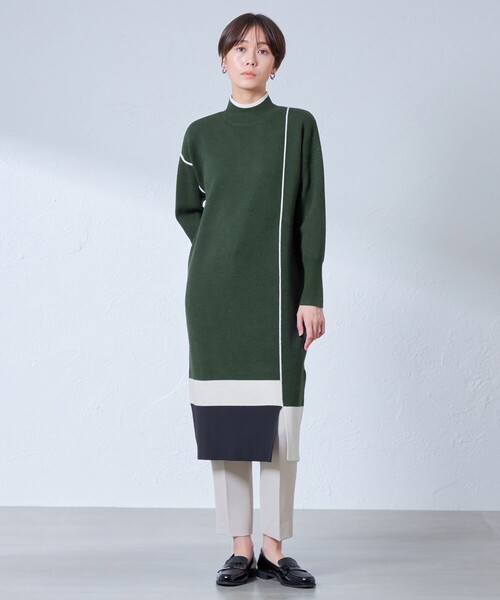 「CAST:」 ニットワンピース M ネイビー レディース_画像8