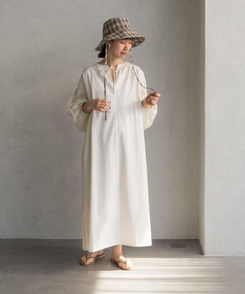 「URBAN RESEARCH DOORS」 長袖ワンピース MEDIUM オフホワイト レディースの画像
