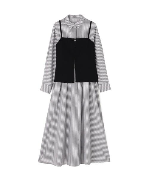 「NATURAL BEAUTY BASIC」 シャツワンピース SMALL ブルー レディースの画像