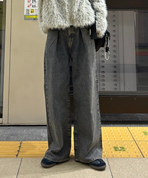「JEANASIS」 デニムパンツ MEDIUM ピンク レディース_画像3