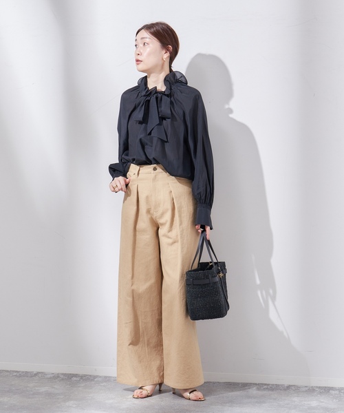 「journal standard L'essage」 長袖ブラウス FREE ホワイト レディース_画像4