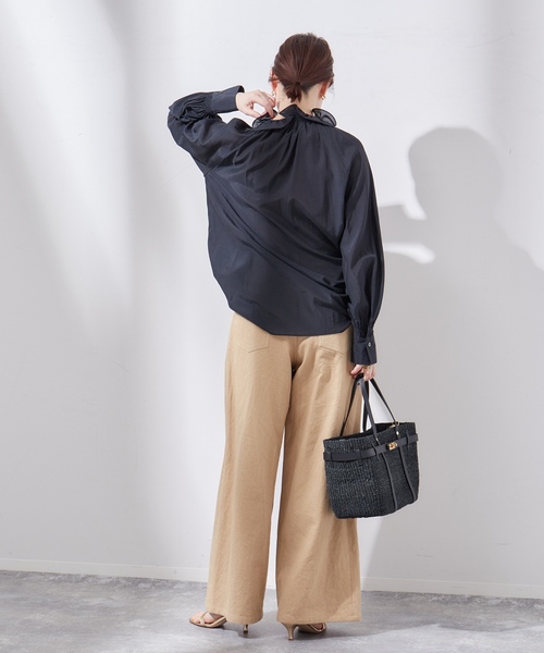 「journal standard L'essage」 長袖ブラウス FREE ホワイト レディース_画像6