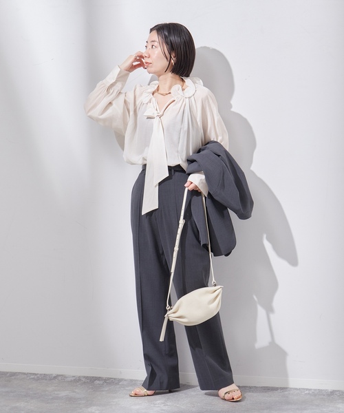 「journal standard L'essage」 長袖ブラウス FREE ホワイト レディース_画像9