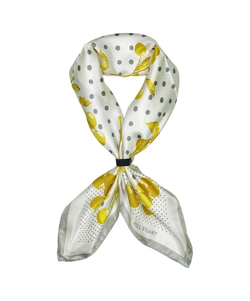 スカーフ バンダナ Cherry Dots シルクスクエアプチスカーフ レディース メンズ