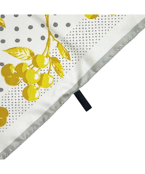 スカーフ バンダナ Cherry Dots シルクスクエアプチスカーフ レディース メンズ