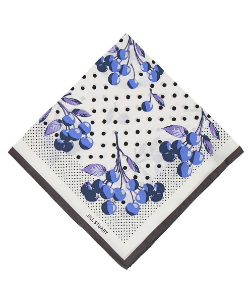 スカーフ バンダナ Cherry Dots シルクスクエアプチスカーフ レディース メンズ