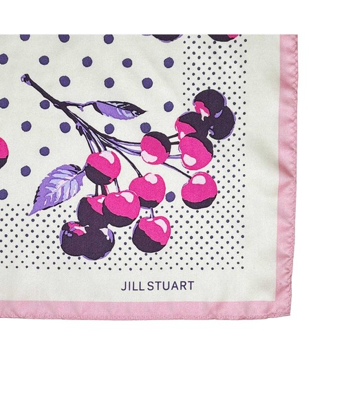 スカーフ バンダナ Cherry Dots シルクスクエアプチスカーフ レディース メンズ