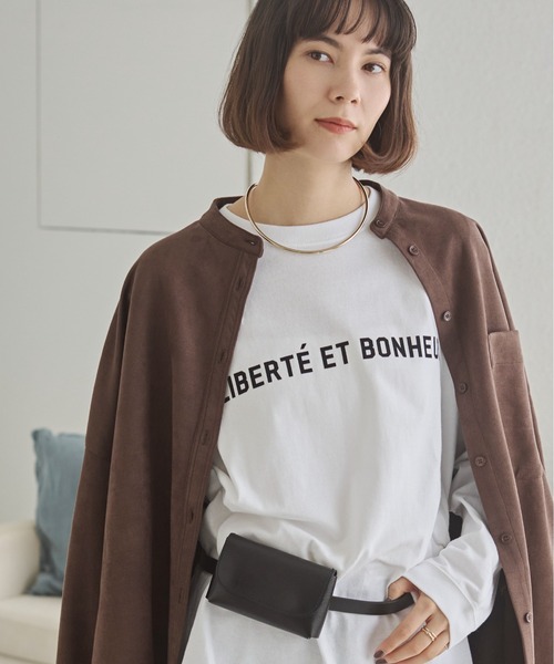 「ANGIE」 長袖カットソー SMALL ライトベージュ レディース_画像3