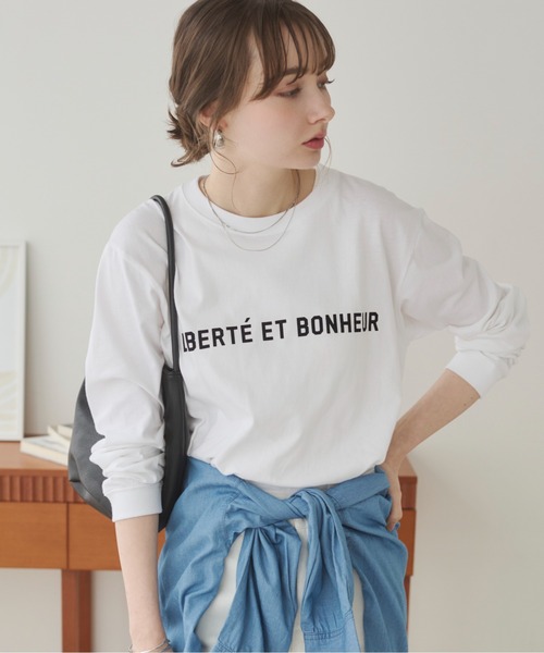 「ANGIE」 長袖カットソー SMALL ライトベージュ レディース_画像6
