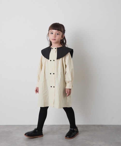 「riziere」 「KIDS」長袖ワンピース 90 ベージュ キッズ_画像2