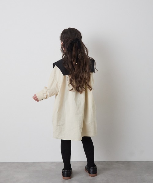 「riziere」 「KIDS」長袖ワンピース 90 ベージュ キッズ_画像3