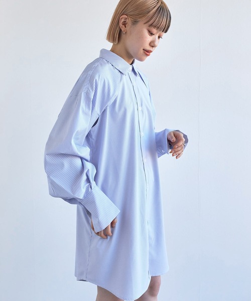 「w closet」 長袖シャツ FREE ブルー レディース_画像6