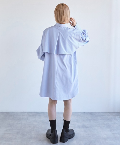 「w closet」 長袖シャツ FREE ブルー レディース_画像9