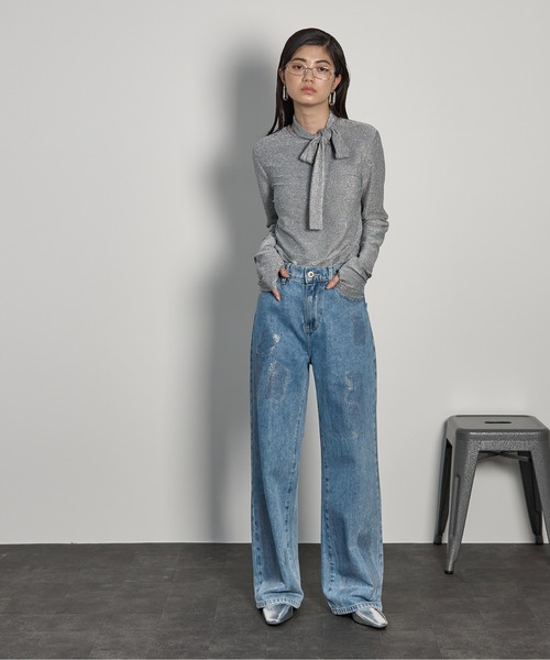 「THE YOn」 長袖カットソー FREE シルバー レディース_画像5