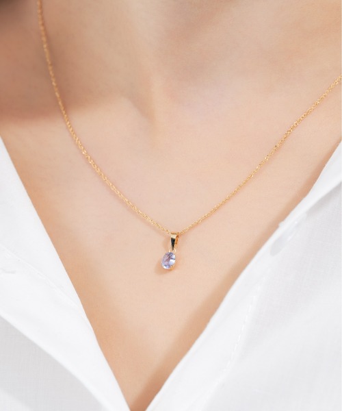 Jewel closet by L&Co. ネックレス K18 ゾイサイト オーバル