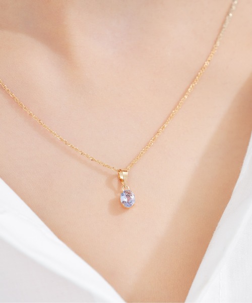 Jewel closet by L&Co. ネックレス K18 ゾイサイト オーバル