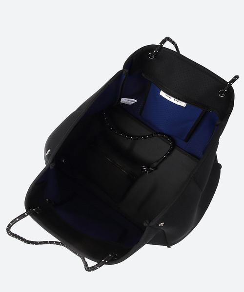 トートバッグ 「大容量24L/ポーチ付き」ジップ付きネオプレーントート