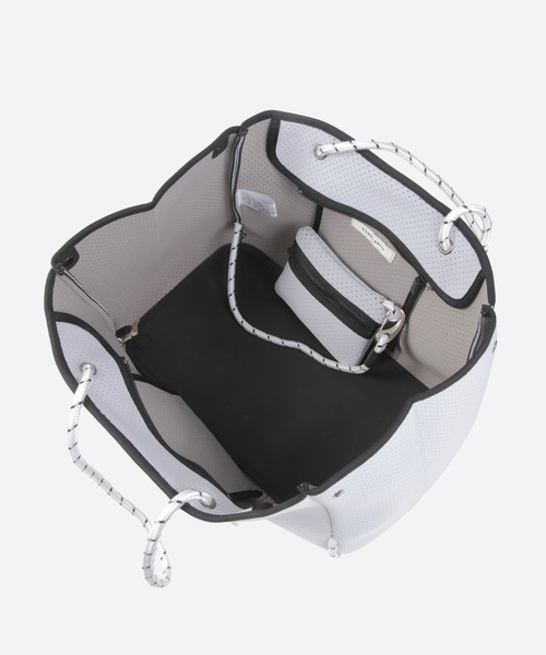 トートバッグ 「大容量24L/ポーチ付き」ジップ付きネオプレーントート