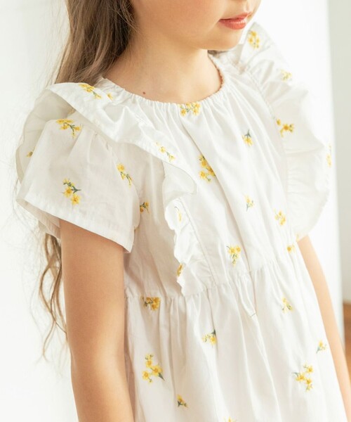 「branshes」 「KIDS」半袖ワンピース 130 ブルー キッズ_画像9