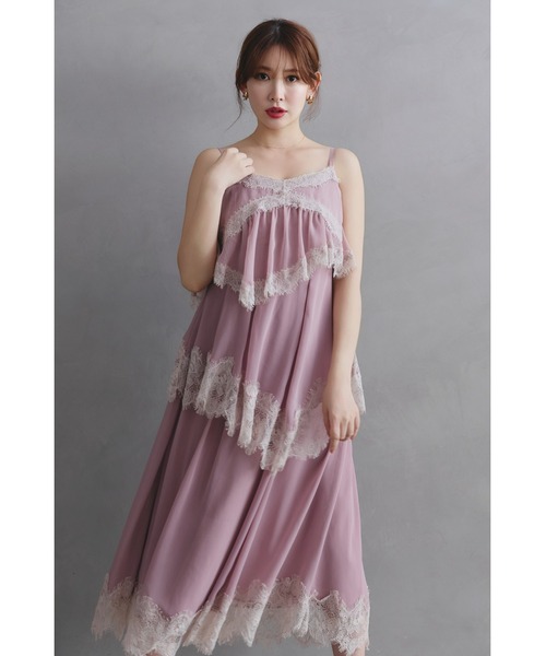 Her lip to ワンピース Isadora Lace Tiered Camisole Dress