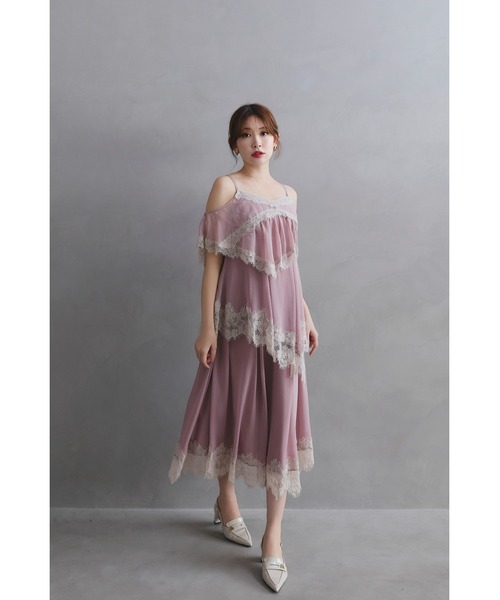 Her lip to ワンピース Isadora Lace Tiered Camisole Dress