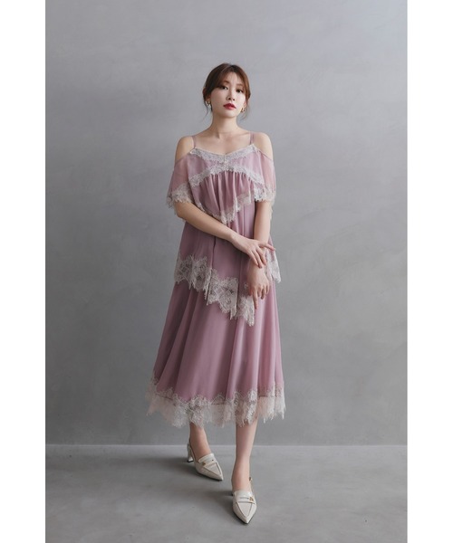 Her lip to ワンピース Isadora Lace Tiered Camisole Dress